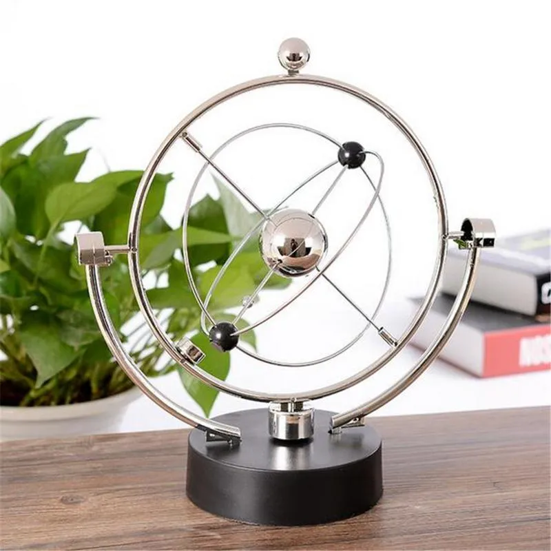 1 Pc Perpetual Motion Instrument Spherical Pendulum Orbital Revolving Ornament Toy for Home Office Birthday Gifts