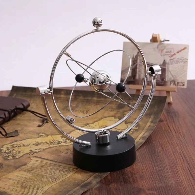 1 Pc Perpetual Motion Instrument Spherical Pendulum Orbital Revolving Ornament Toy for Home Office Birthday Gifts