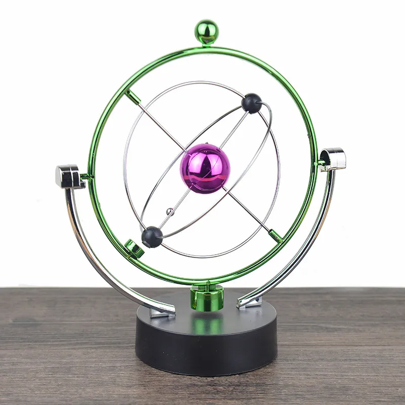 1 Pc Perpetual Motion Instrument Spherical Pendulum Orbital Revolving Ornament Toy for Home Office Birthday Gifts