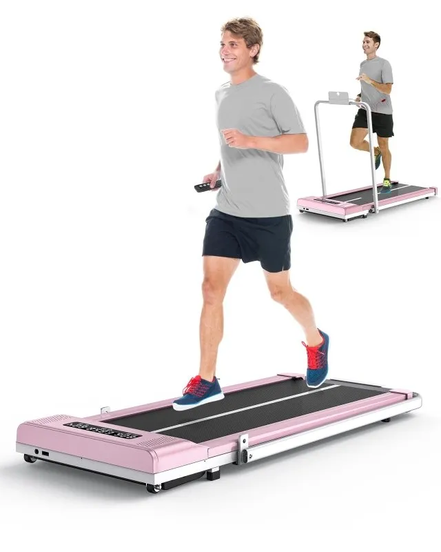 2-in 1 Electric Treadmill Under Desk Walking Pad with Bluetooth& Remote Control