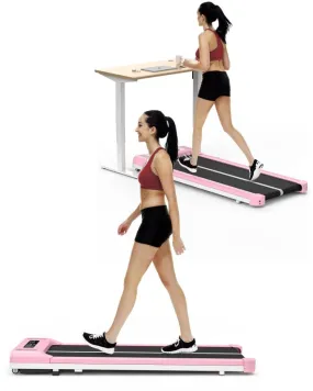 2-in 1 Electric Treadmill Under Desk Walking Pad with Bluetooth& Remote Control