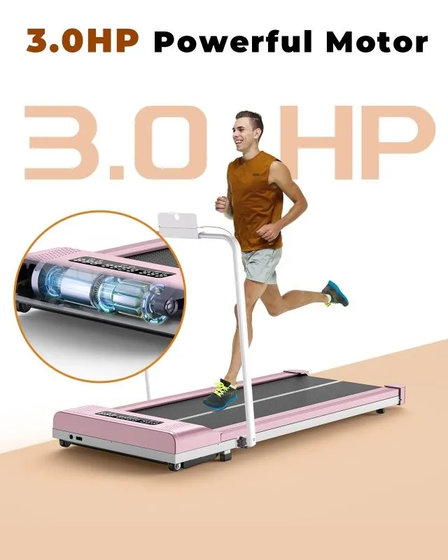 2-in 1 Electric Treadmill Under Desk Walking Pad with Bluetooth& Remote Control