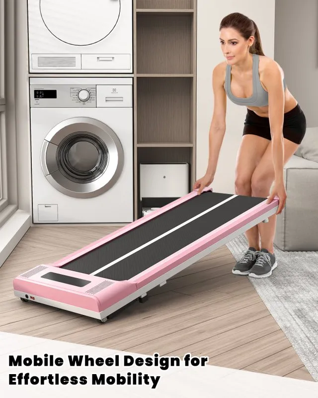 2-in 1 Electric Treadmill Under Desk Walking Pad with Bluetooth& Remote Control