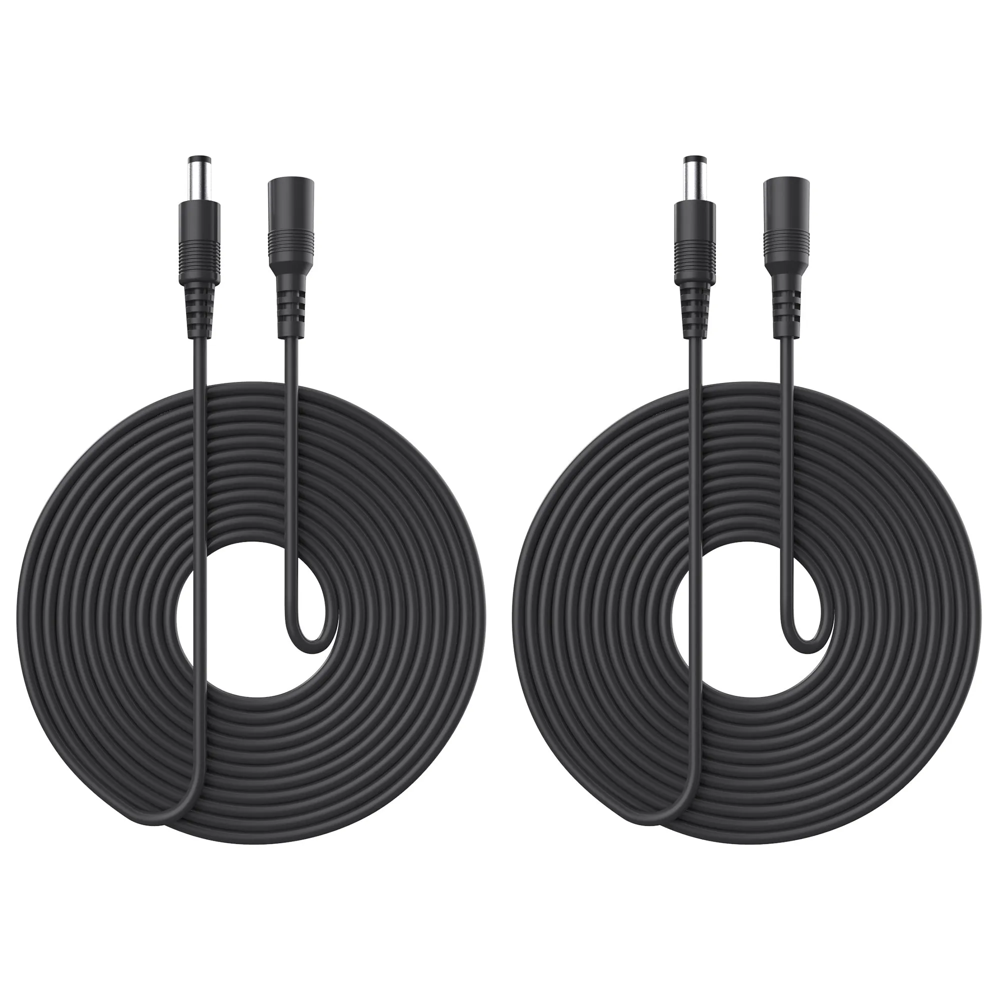 2 Pack 12ft 12V DC Power Extension Cable,Male to Female Plug Extender Cord