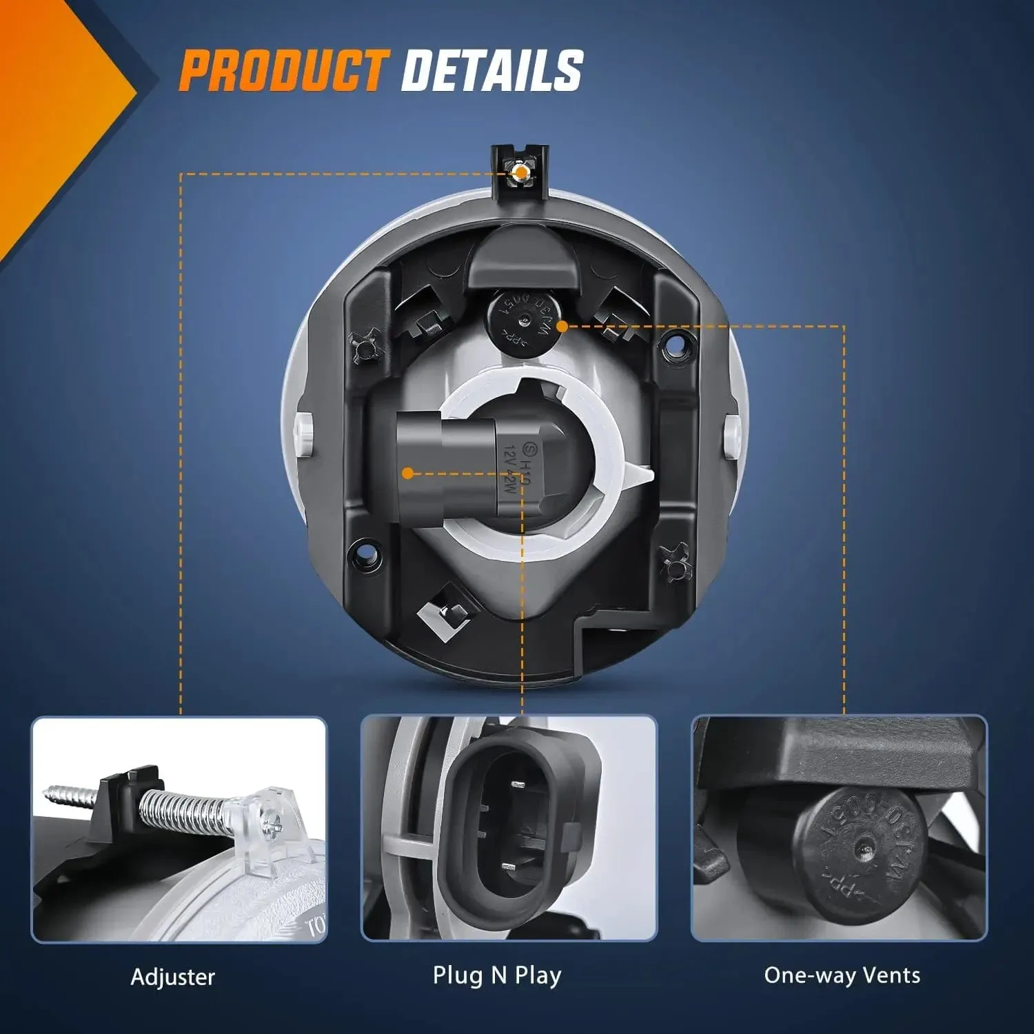 2005-2010 Dodge Grand Cherokee 2007-2009 Durango 2007-2009 Chrysler 300 SRT8 Aspen 2005-2009 Dodge Dakota 2006-2010 Commander 2006-2008 Raider Fog Light Assembly
