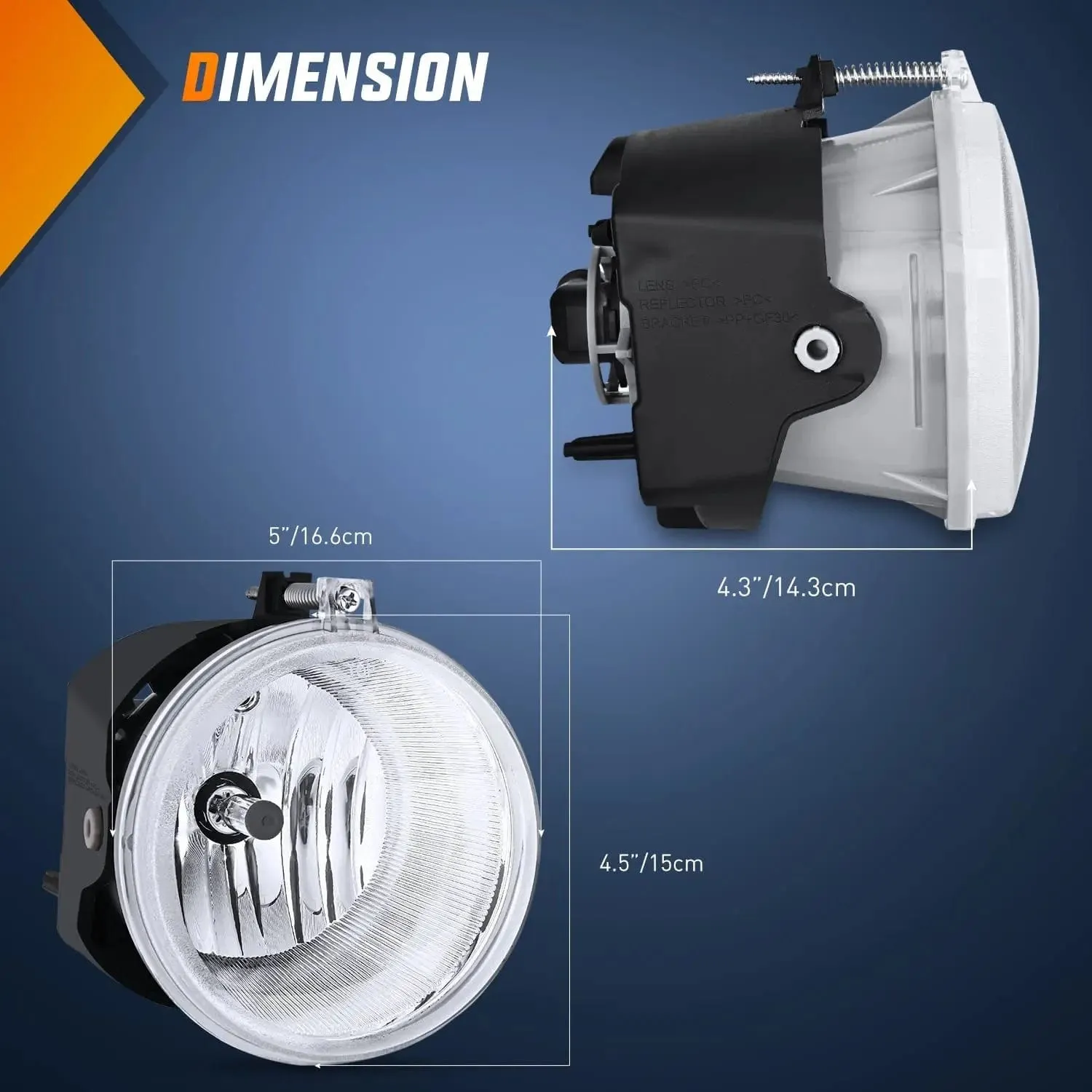 2005-2010 Dodge Grand Cherokee 2007-2009 Durango 2007-2009 Chrysler 300 SRT8 Aspen 2005-2009 Dodge Dakota 2006-2010 Commander 2006-2008 Raider Fog Light Assembly