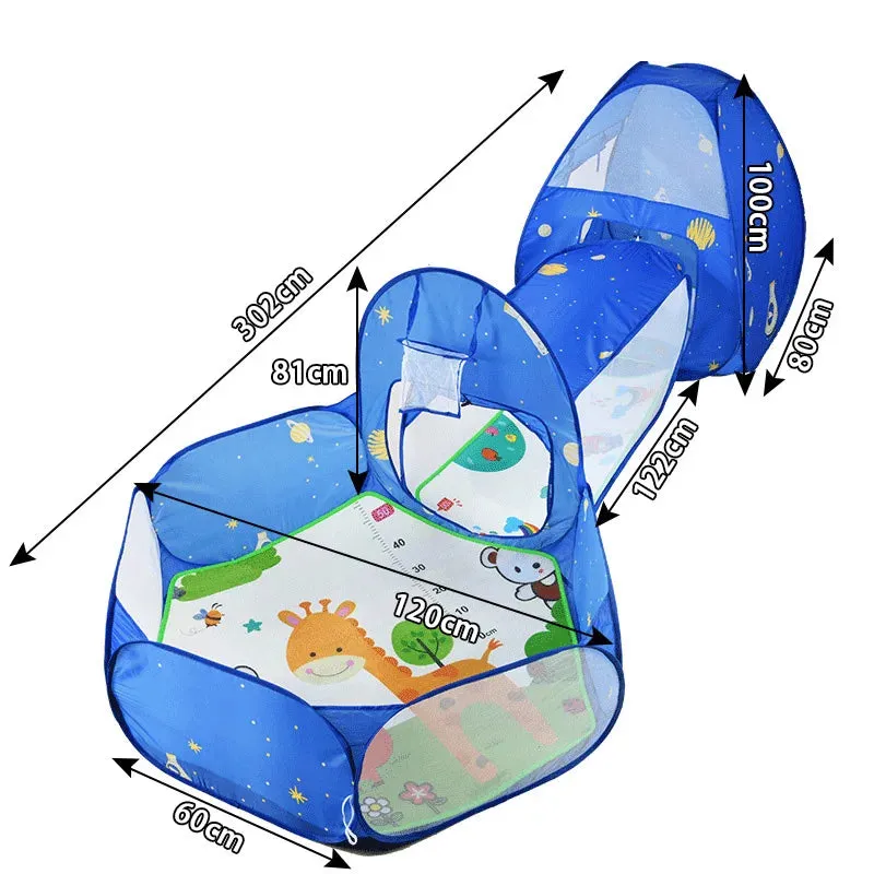 3 Pcs/set Portable Children's Crawling Tunnel Ocean Ball Pool Tents