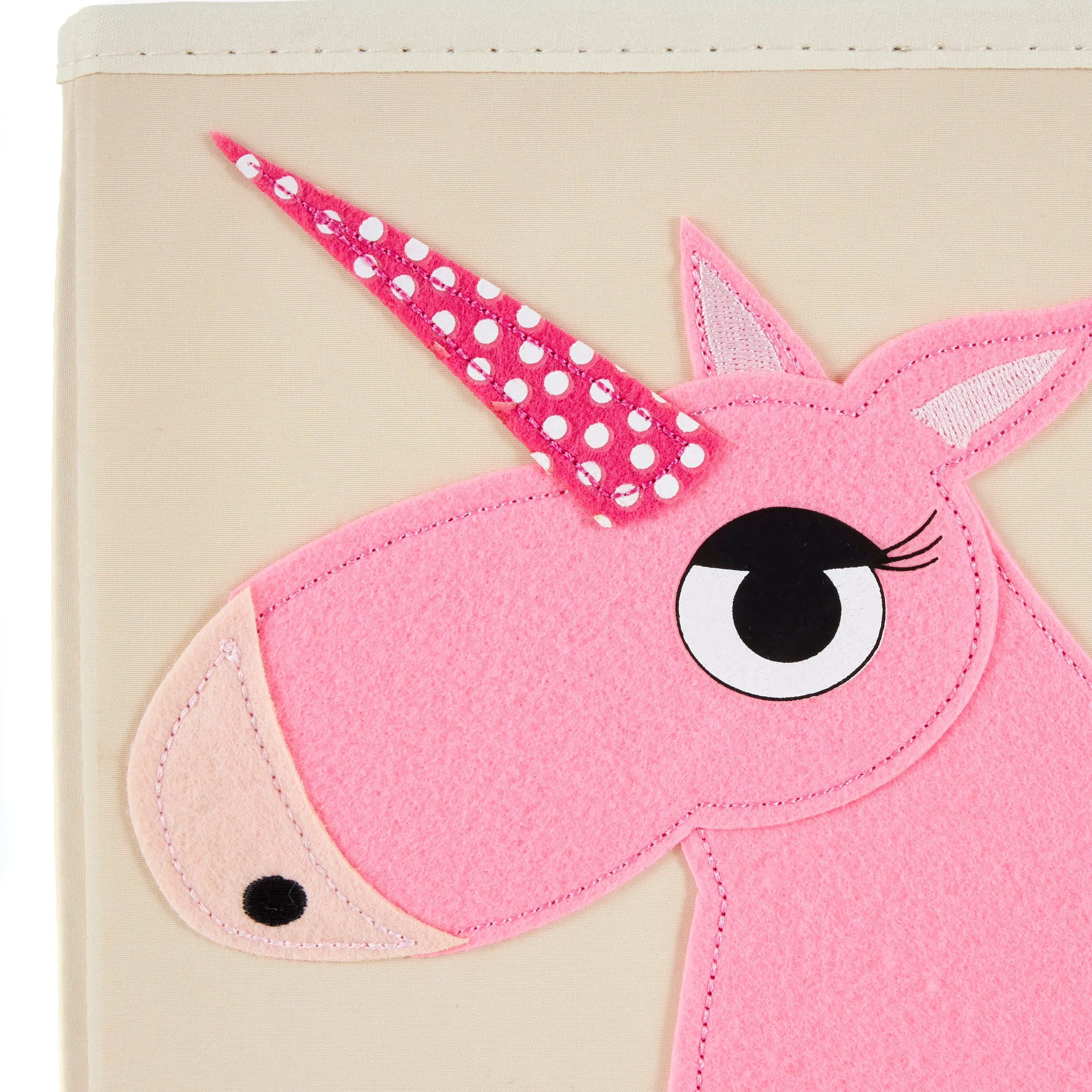 3 Sprouts Kids Children's Foldable Fabric Storage Cube Box, Pink Unicorn (Used)