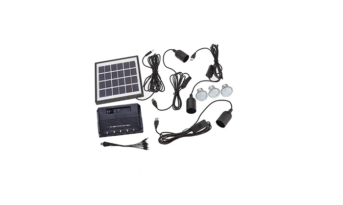 4W Solar Powered Panel 3 LED Light Lamp
