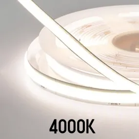 5 Meter 24V LED COB Strip 4000K IP65 (Power Supply Not Included)