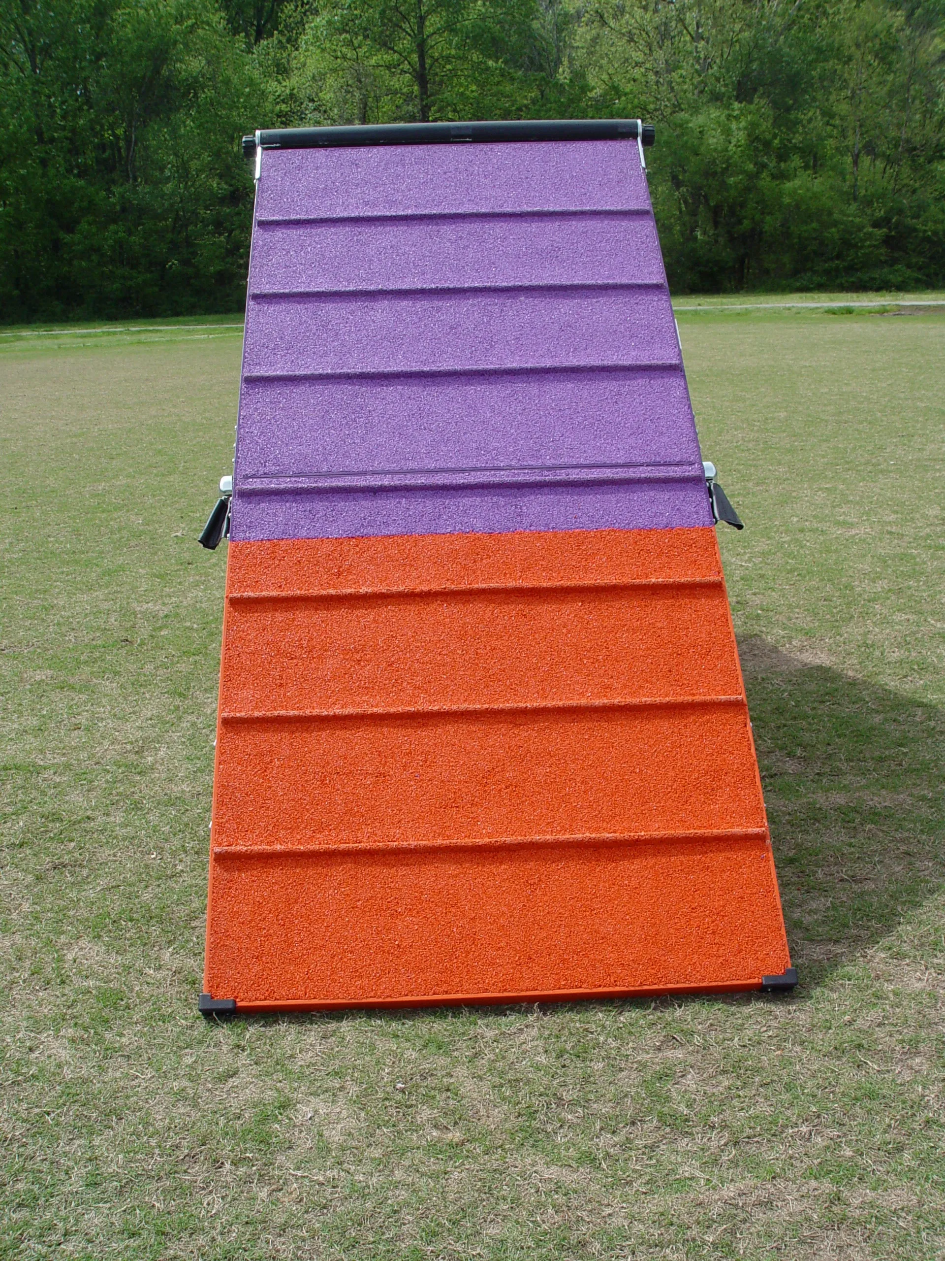 *7’ Dog Agility A-Frame, Rubber Top, On-Wheel-Interface Ready, purple/orange