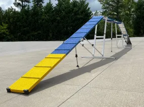 *8’ Dog Walk, Rubber Top, Aluminium Boards, Metal Steel Structure, On-Wheels Interface Ready