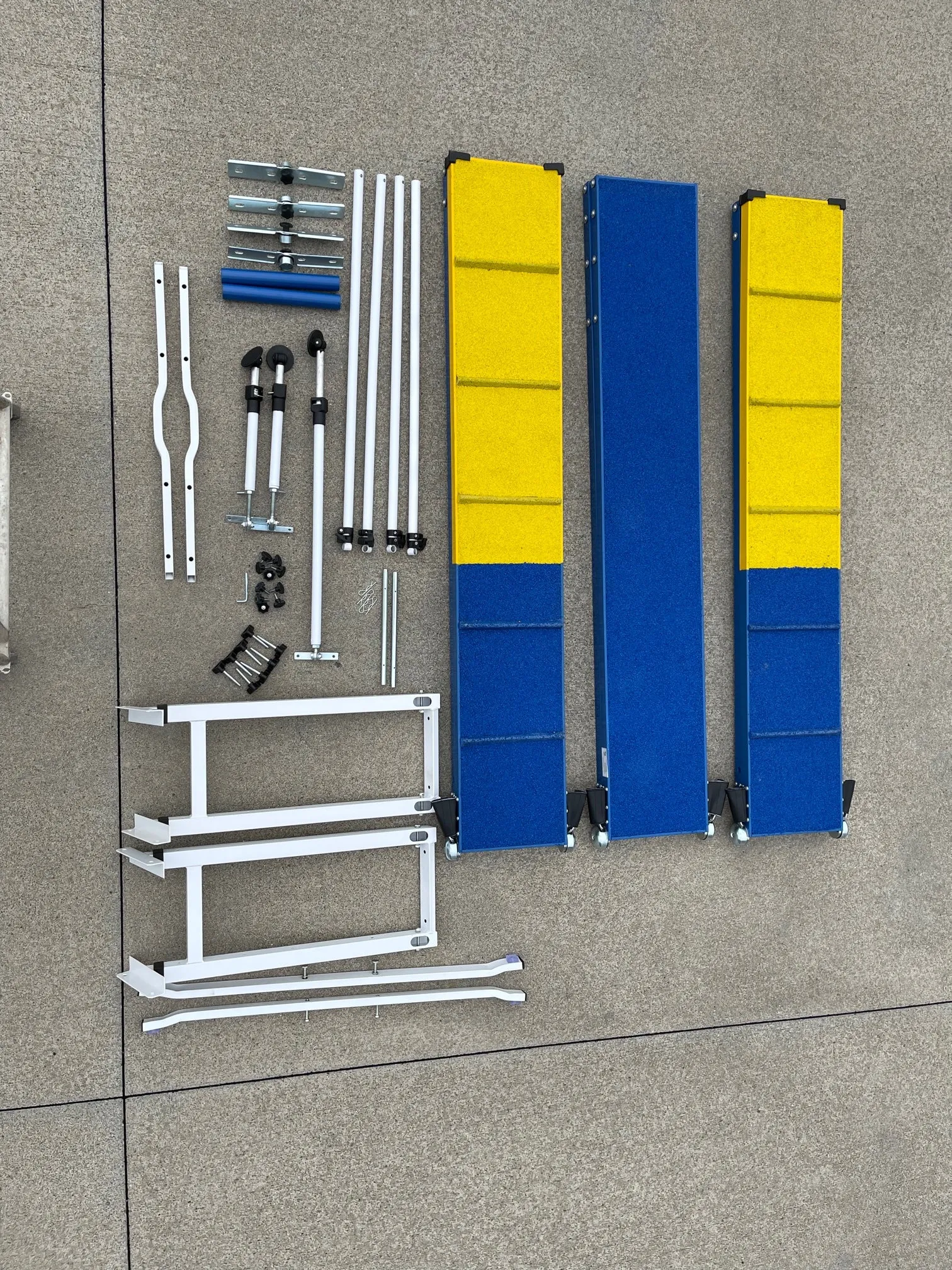 *8’ Dog Walk, Rubber Top, Aluminium Boards, Metal Steel Structure, On-Wheels Interface Ready