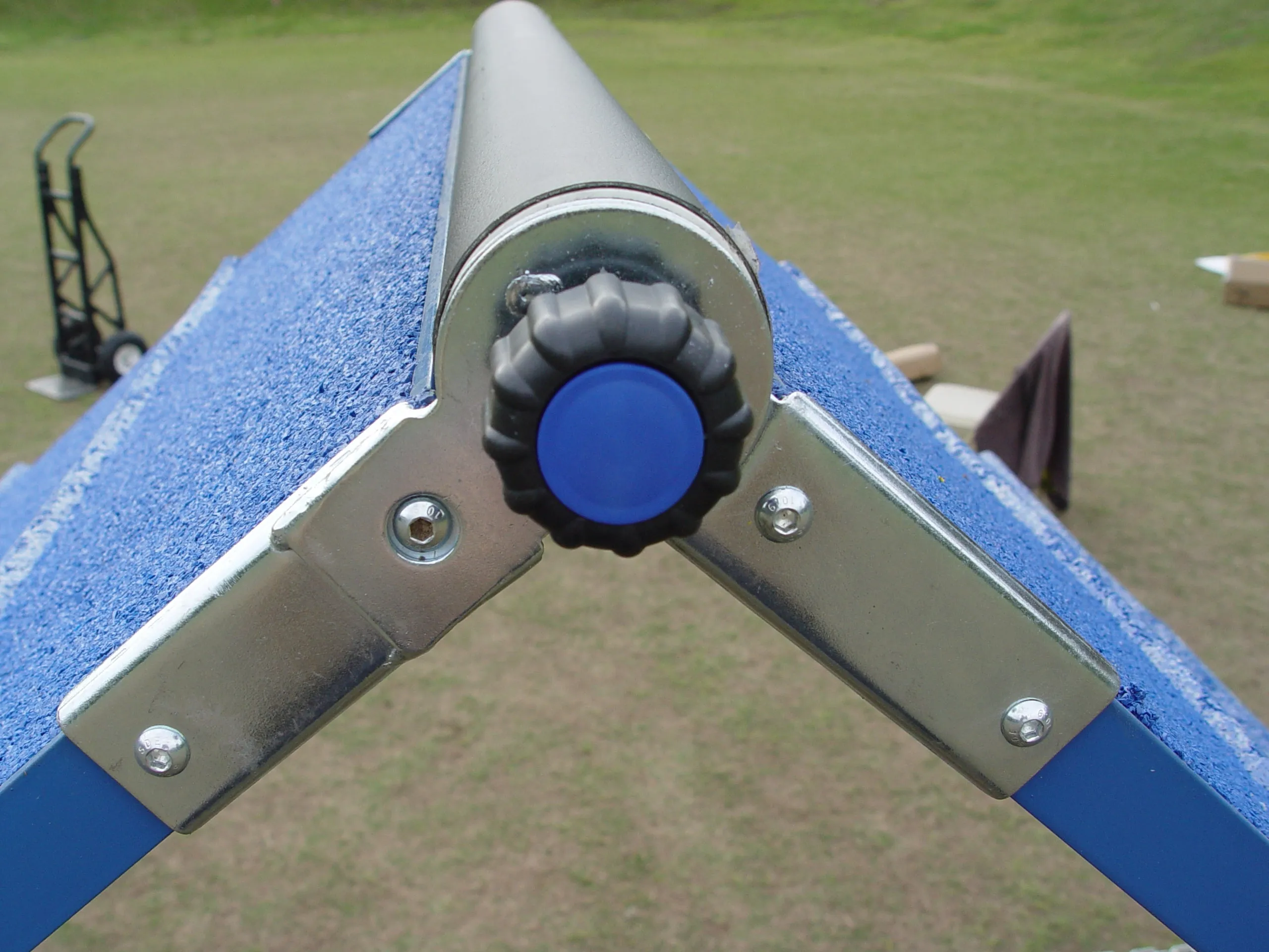 *9’ Dog Agility A-Frame, Rubber Top, On-Wheels-Interface Ready, Blue/Yellow