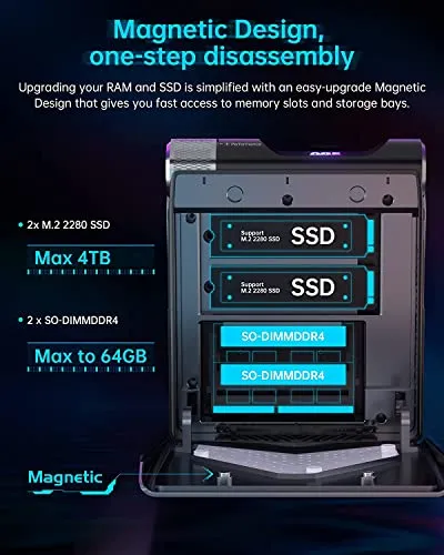 ACEMAGICIAN Mini PC N5105(up to 2.9GHz) Mini Computers 11 Pro, 16GB DDR4 512GB M.2 SSD Mini Desktop Computers, AK1 PRO Small PC Support Dual 4K UHD, WiFi 5, BT, HDMI, VESA, Auto Power On