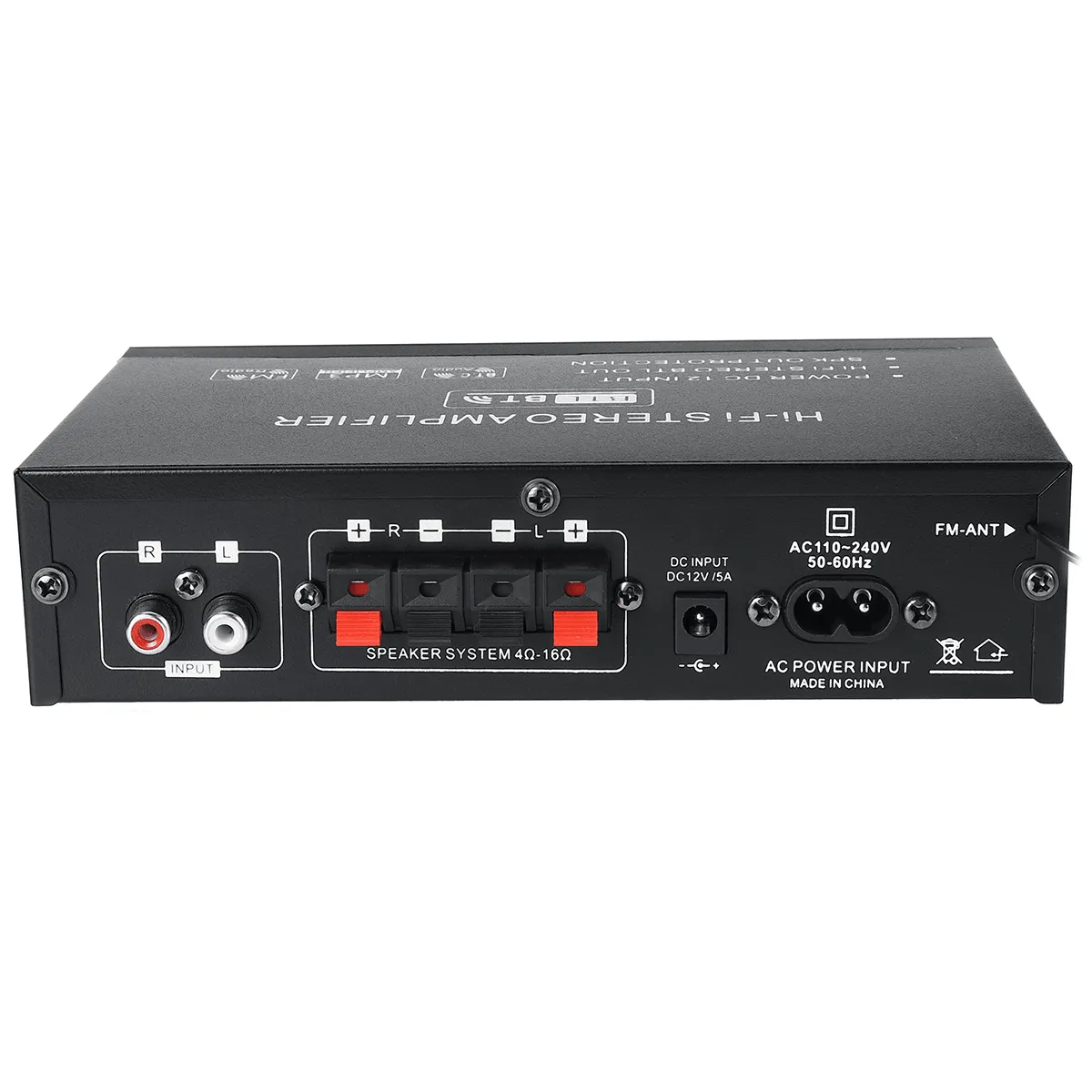 AK35 110V-240V Bluetooth 5.0 Stereo Power Amplifier USB Wireless Music Speakers