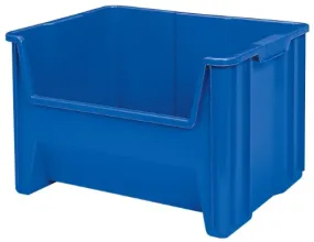 Akro-Mils 13017 Stak-N-Store Heavy Duty Stackable Open Front Plastic Storage Container Bin, (15-Inch x 20-Inch x 12-1/2-Inch), Blue, (3-Pack)