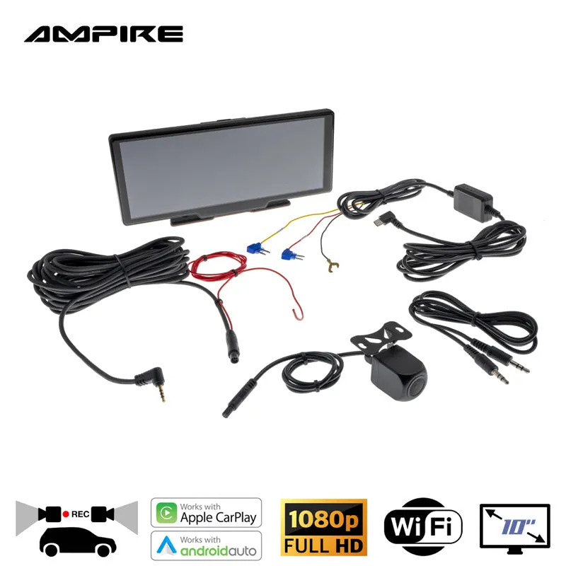 AMPIRE CPM100, automobilinė multimedija - monitorius, belaidis CarPlay