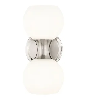 Artemis Two Light Wall Sconce in Brushed Nickel