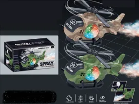 Battery Operated Military Spray Helicopter