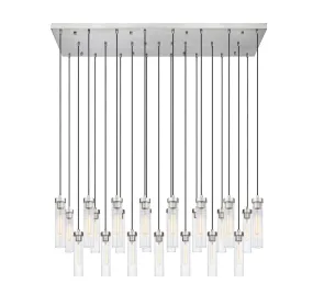 Beau 23 Light Linear Chandelier in Brushed Nickel