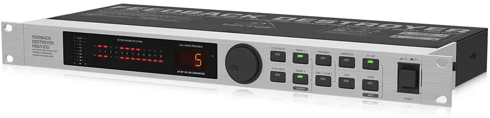 Behringer FBQ1000 Automatic and Ultra-Fast Feedback Destroyer/Parametric EQ with 24 FBQ Filters