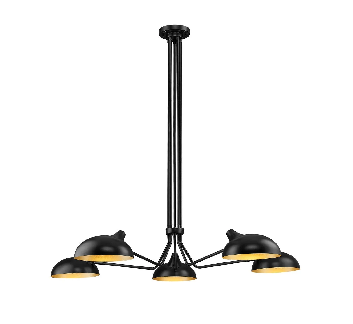 Bellamy Five Light Pendant in Matte Black