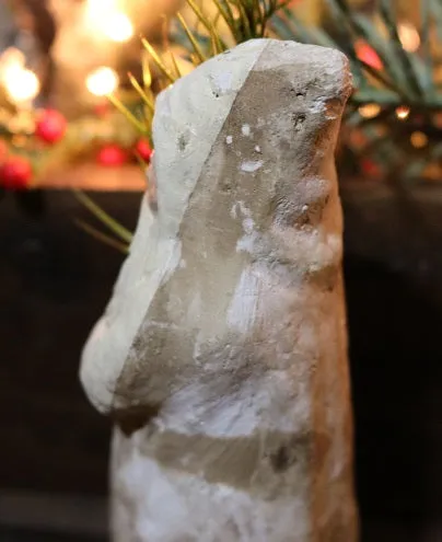 Belsnickle Santa Dovetailed Box Greens Lights Up