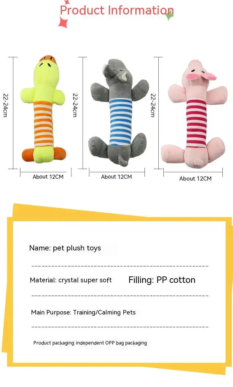 Best Pet Supplies Dog Toy Cute No Stuffing Duck with Soft Squeaker Fun for Indoor Puppies Senior Pups Plush No Mess Chew Play