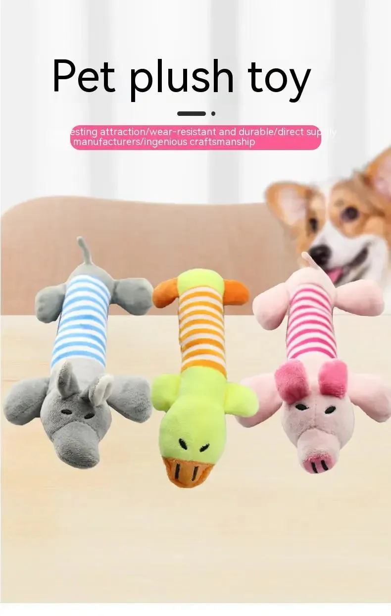 Best Pet Supplies Dog Toy Cute No Stuffing Duck with Soft Squeaker Fun for Indoor Puppies Senior Pups Plush No Mess Chew Play