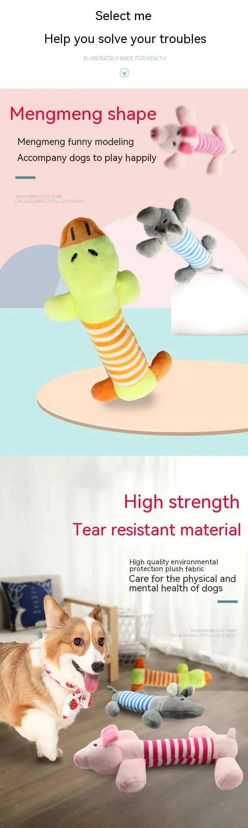Best Pet Supplies Dog Toy Cute No Stuffing Duck with Soft Squeaker Fun for Indoor Puppies Senior Pups Plush No Mess Chew Play
