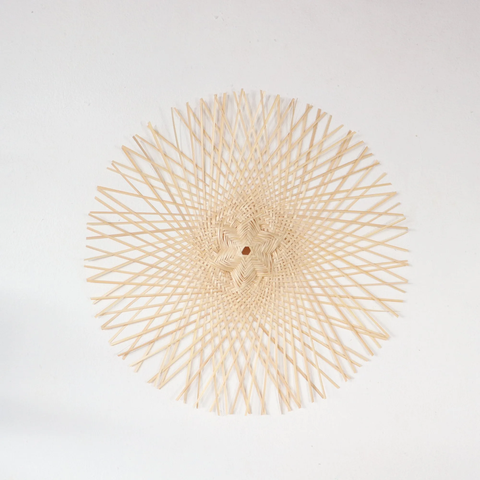 Black Varee - Black Small Bamboo Pendant Light By Thaihome