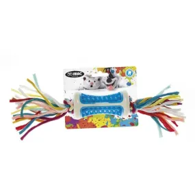 Bone Dent Nylon Tpr W/Double Ball Rope 22X8Cm