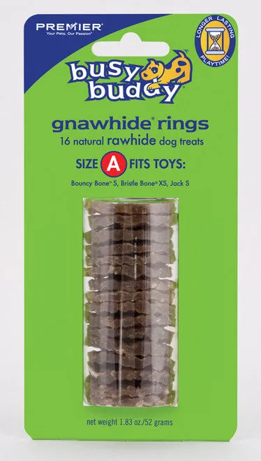 Busy Buddy Gnawhide Ring Refills Original Rawhide (16 Rings)