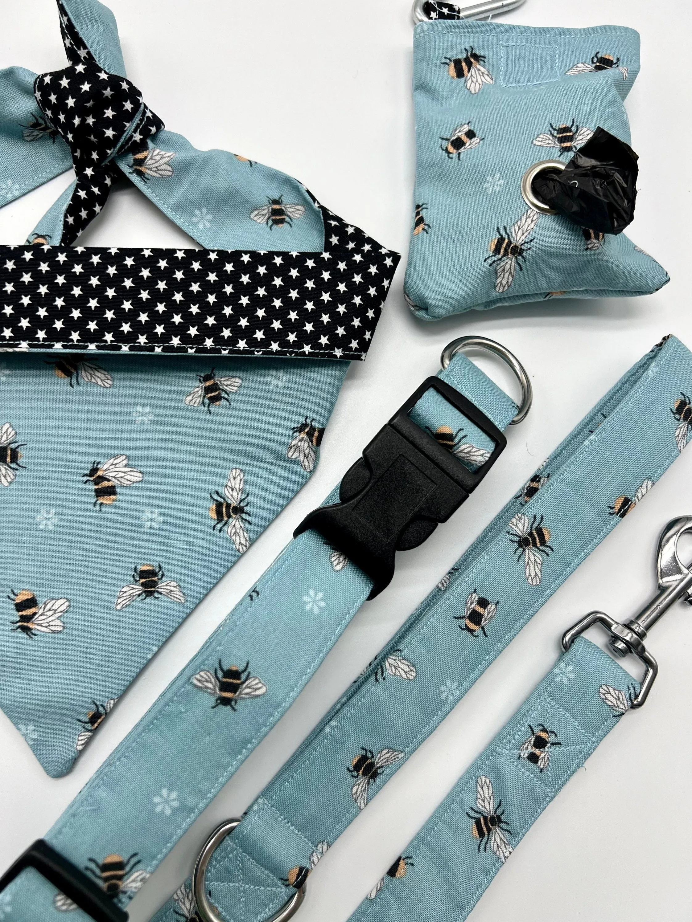 Buzzing bee handmade dog poo bag dispenser