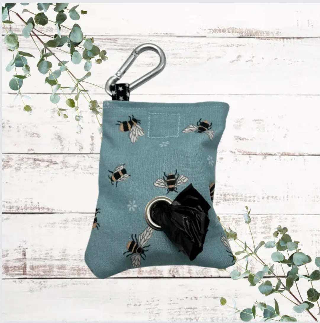 Buzzing bee handmade dog poo bag dispenser