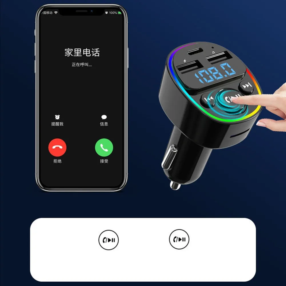 Car Mp3 Player Bluetooth-compatible Receiver Hands Free Phone