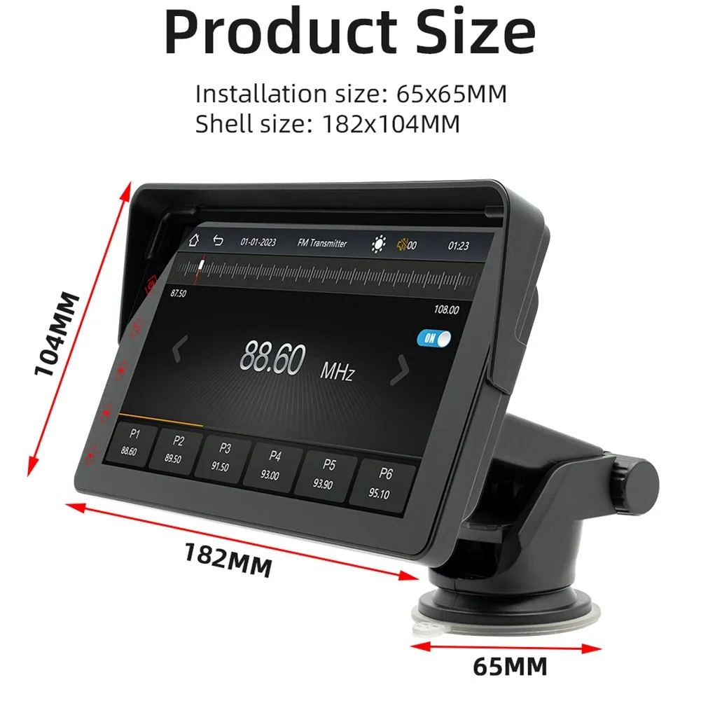 Car Stereo Compatible for Carplay Android Auto 7 Inch Screen
