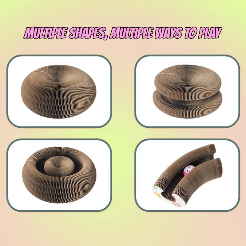 Cat Self-Play Foldable Mushroom Scratcher Tunnel Chaser Ball Toy