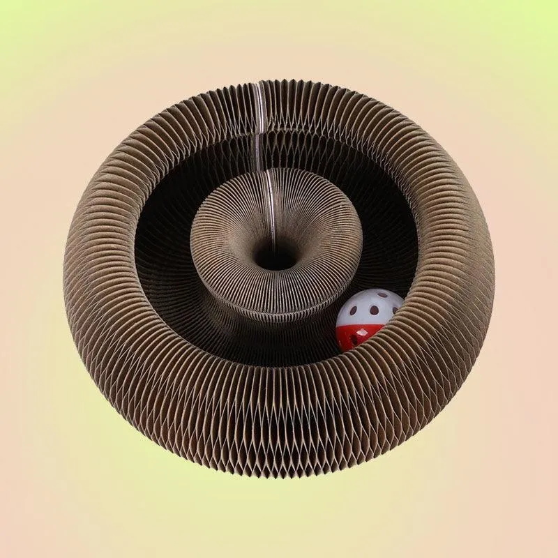 Cat Self-Play Foldable Mushroom Scratcher Tunnel Chaser Ball Toy