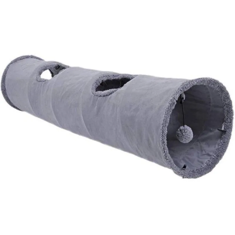Cat Tunnel Toy - Collapsible With Ball And 2 Holes