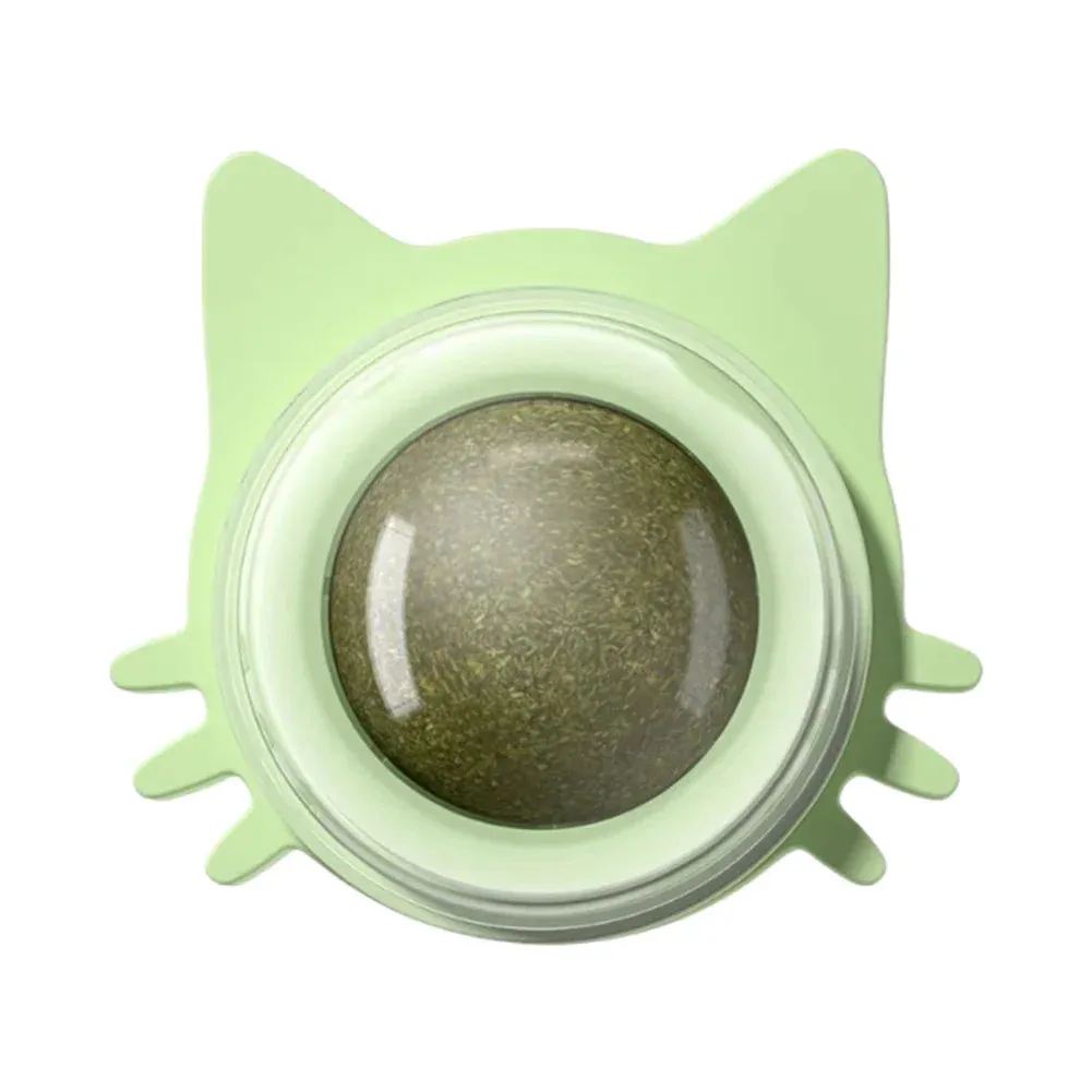 Catnip Wall Toys Rotatable Kitten Chew Toys Teeth Cleaning Cat Bite Toy for Indoor Cats Healthy Removes Balls Interactive Cat