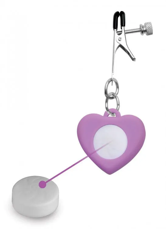 Charmed Light Up Heart Nipple Clamps