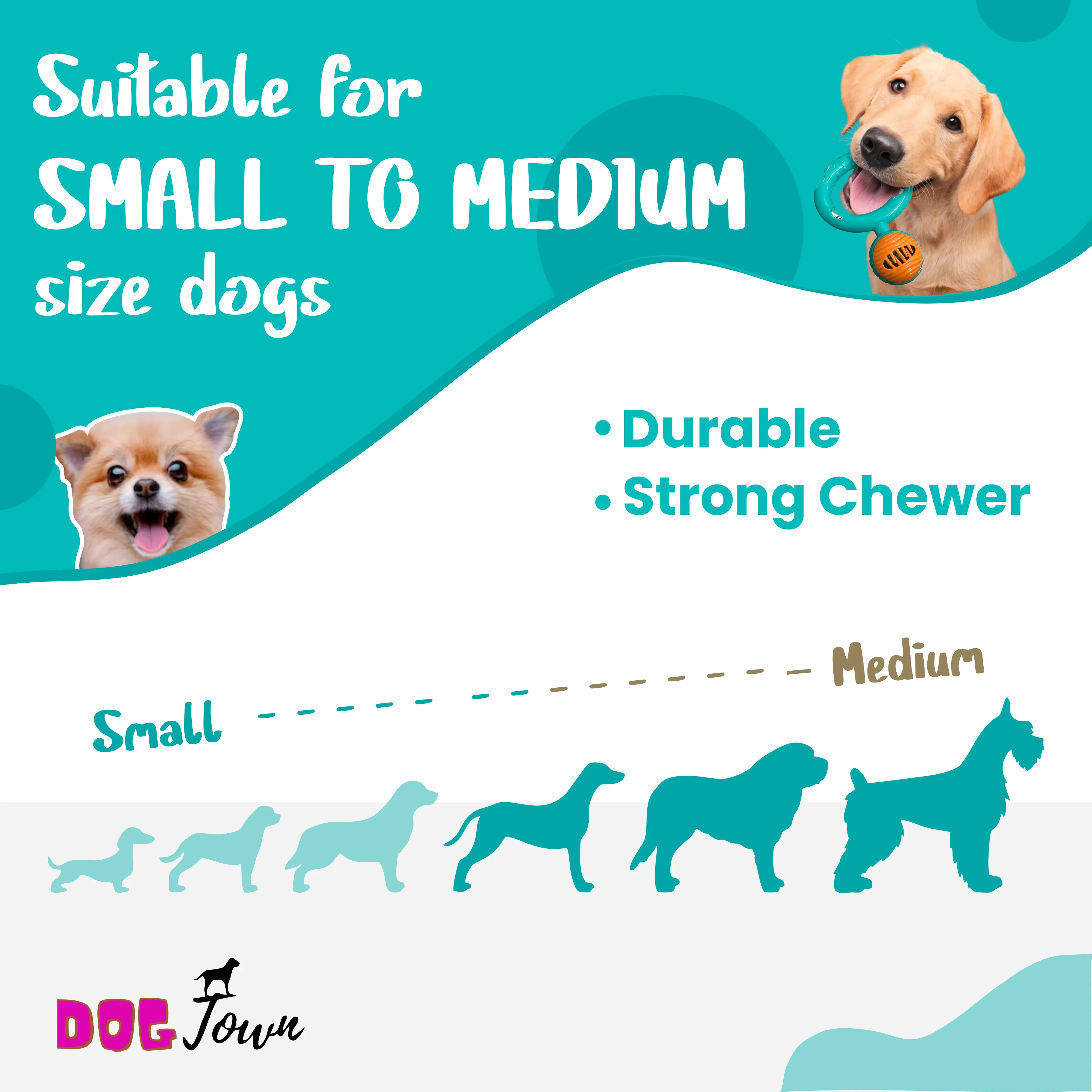 Chewing Dumbbell Shape Rubber Toy with Air Hole