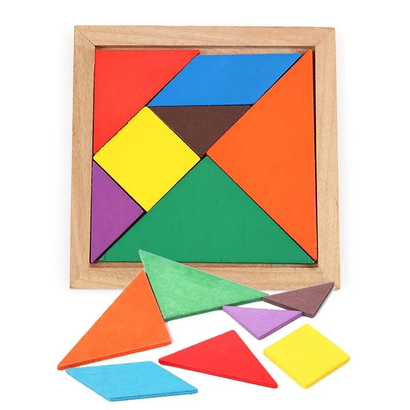 Children Wooden Jigsaw Puzzle Baby Early Educational Development Toys Wood Puzzles Geometric Shape Learning Toy for kids E-C301