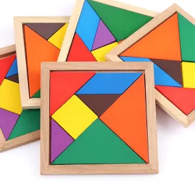 Children Wooden Jigsaw Puzzle Baby Early Educational Development Toys Wood Puzzles Geometric Shape Learning Toy for kids E-C301