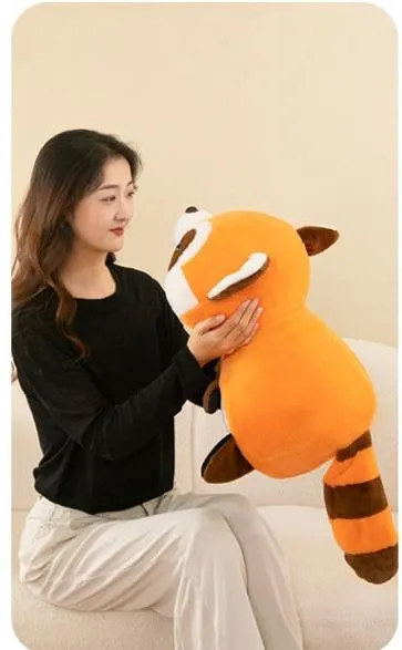 Convertible Cuddly Duo: Adorable Panda and Transforming Raccoon Plush Toy