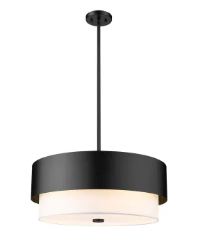 Counterpoint Five Light Chandelier in Matte Black