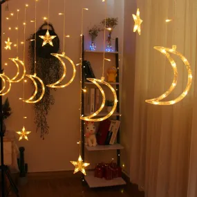 Curtain String Lights | 6 Moon 6 Star 3.5m Plug-In