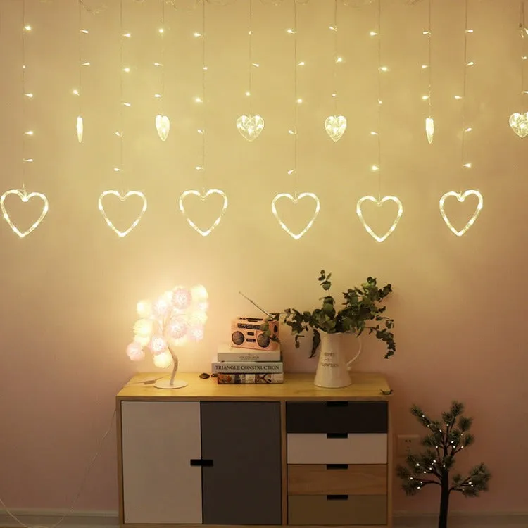 Curtain String Lights | Heart 2.5m Plug-In